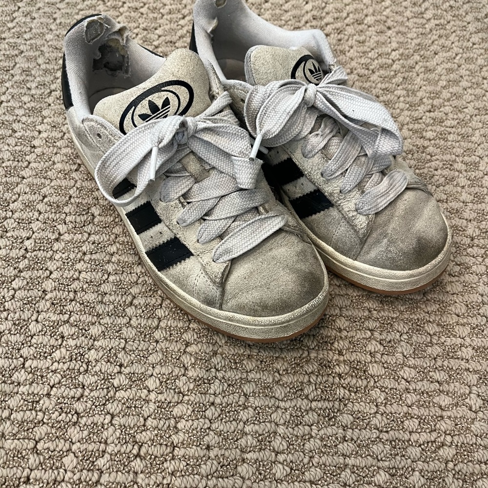 Adidas Classic White and Black Trainers